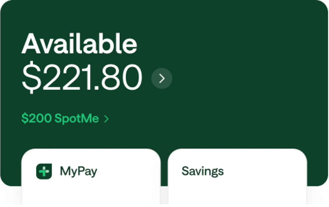 SpotMe Available Balance 