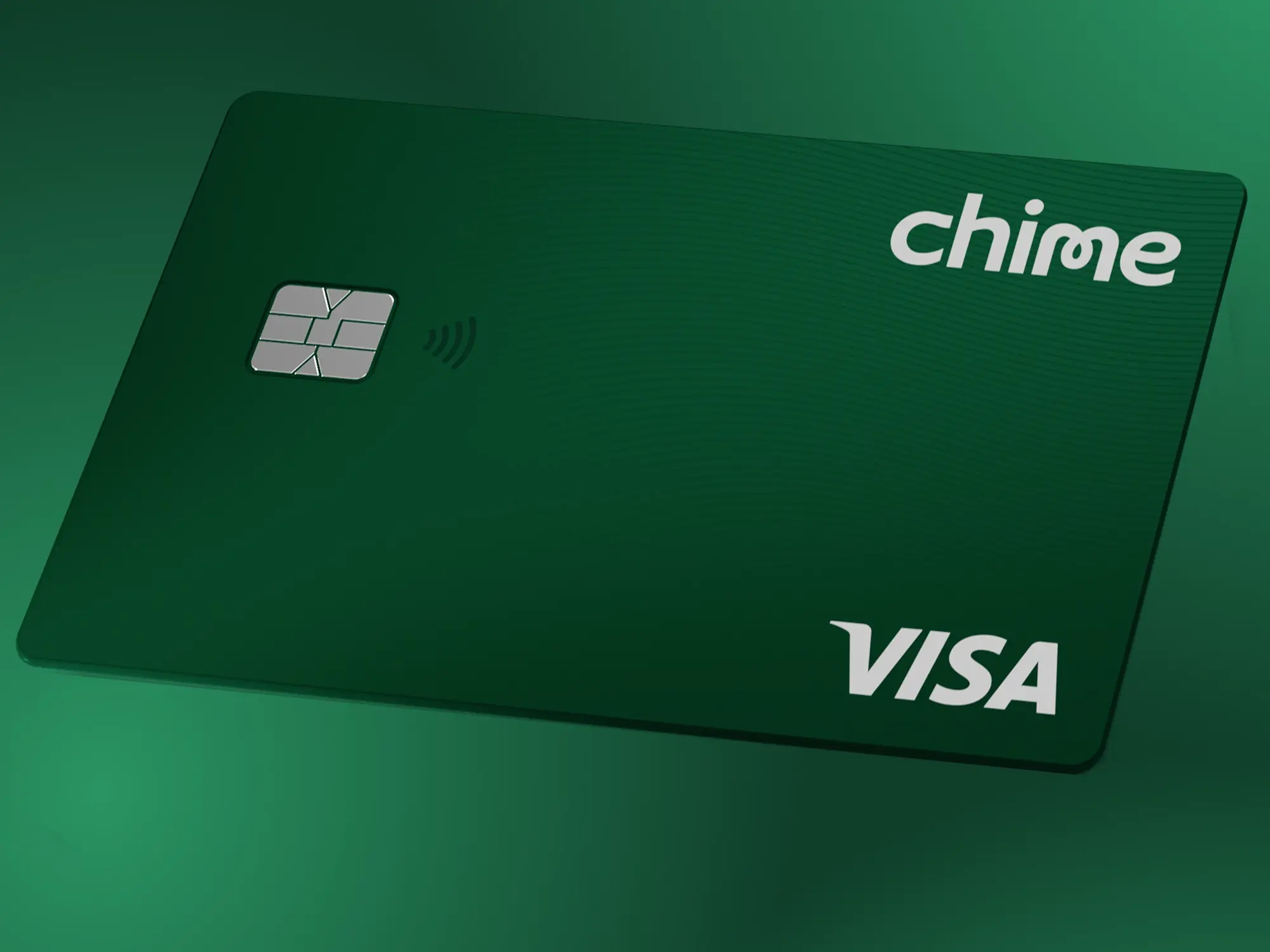 Green Chime card on green background.