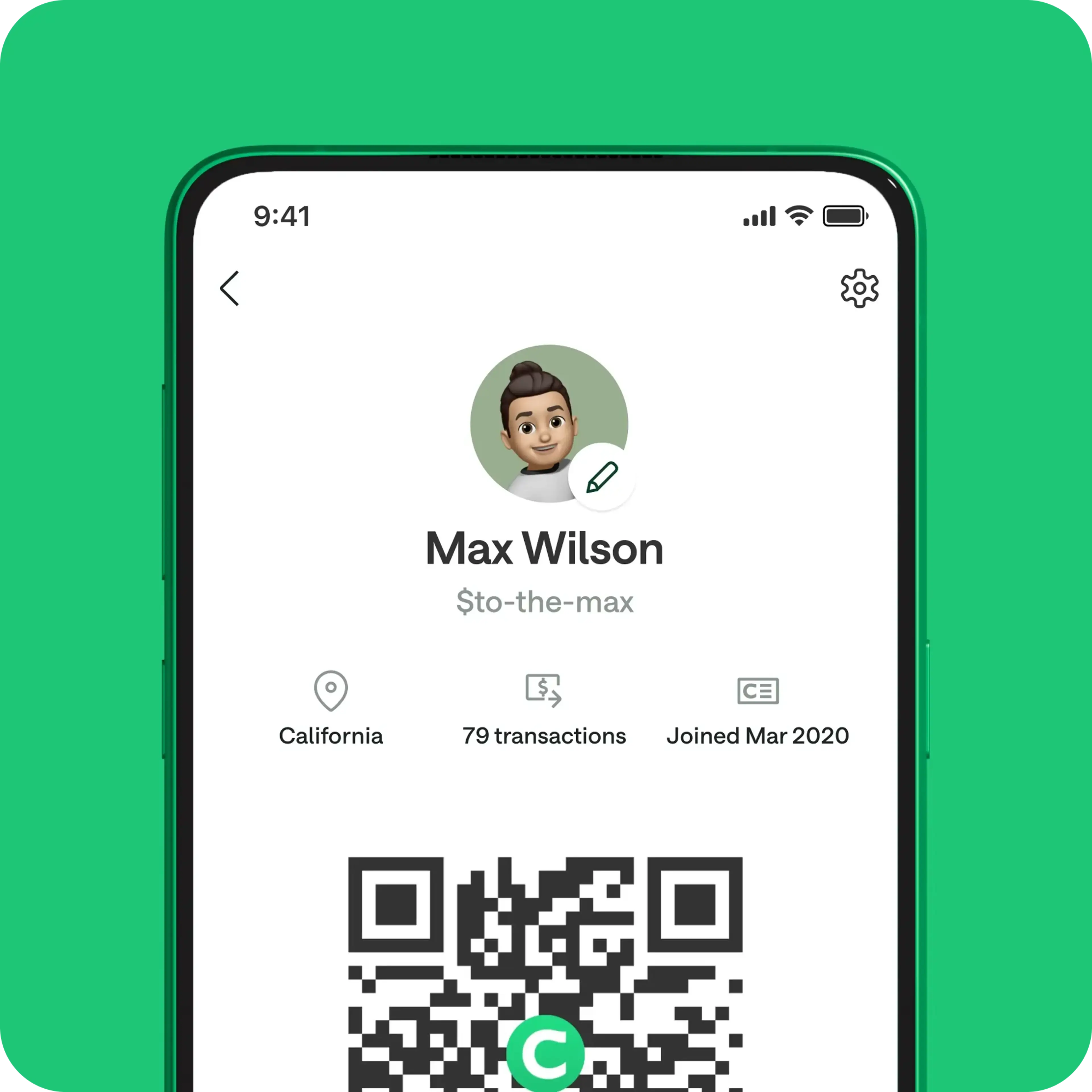 A Chime QR code screen.