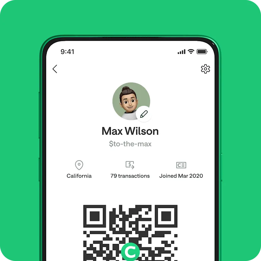 A Chime QR code screen.