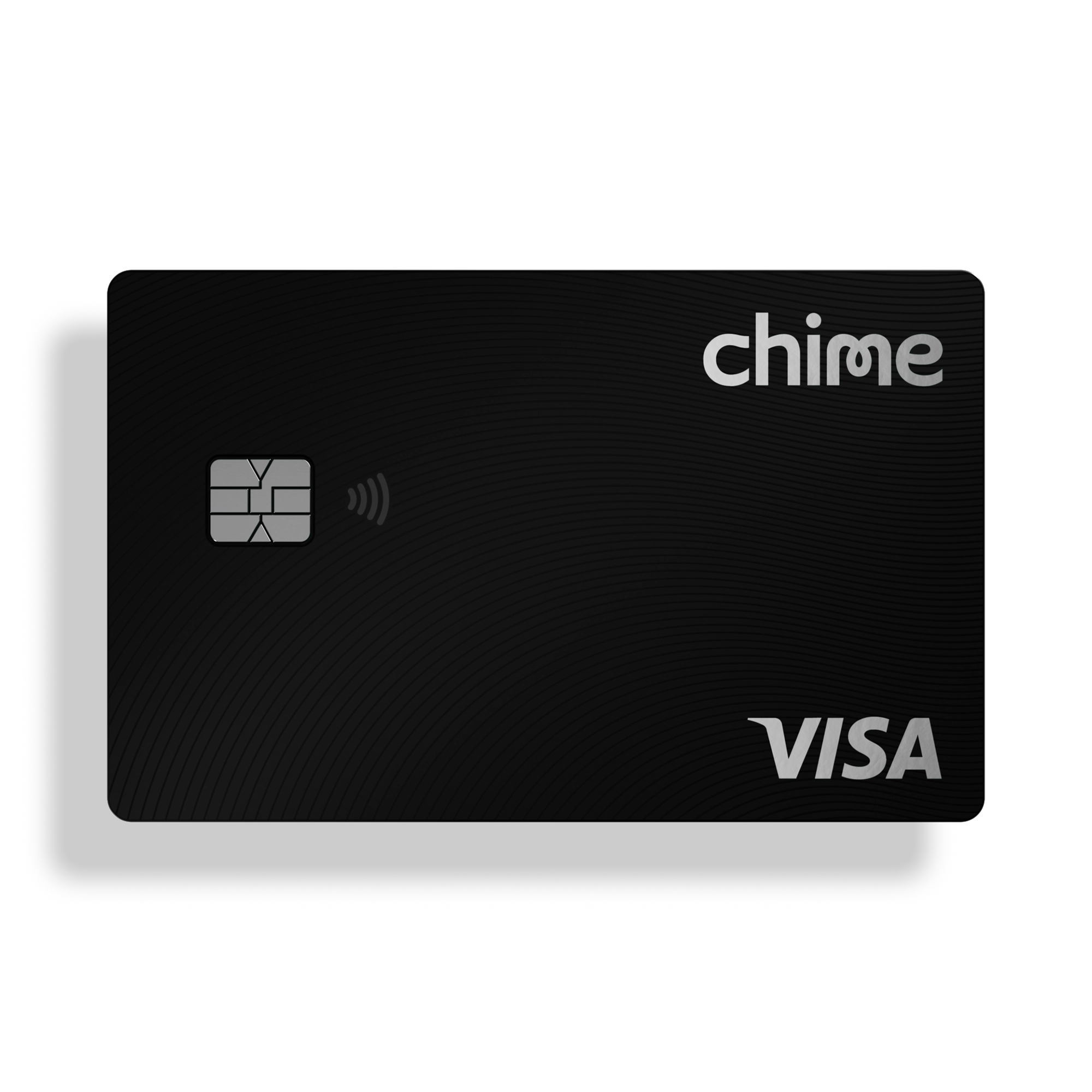 A black colored Visa Chime Card. 
