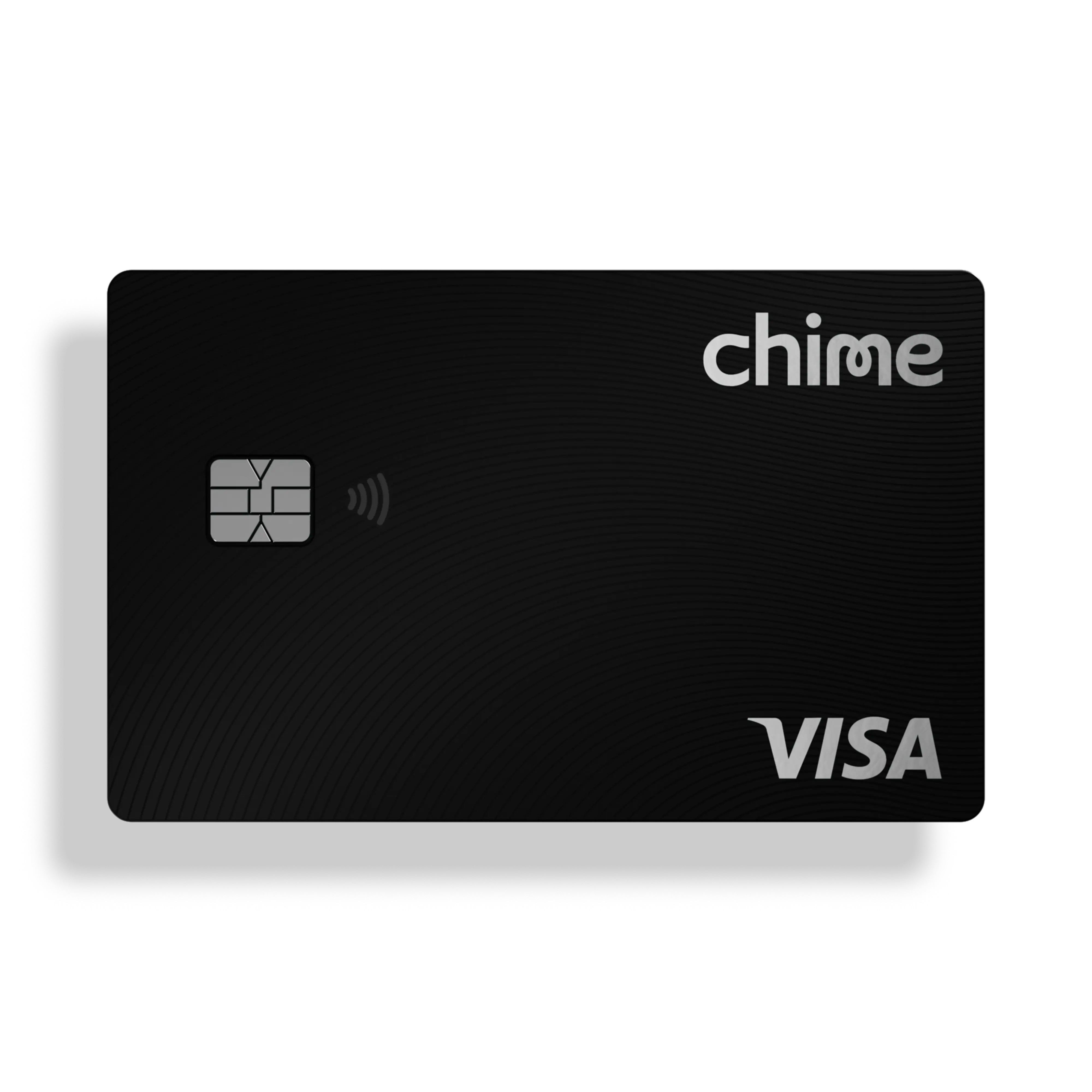 A black colored Visa Chime Card.