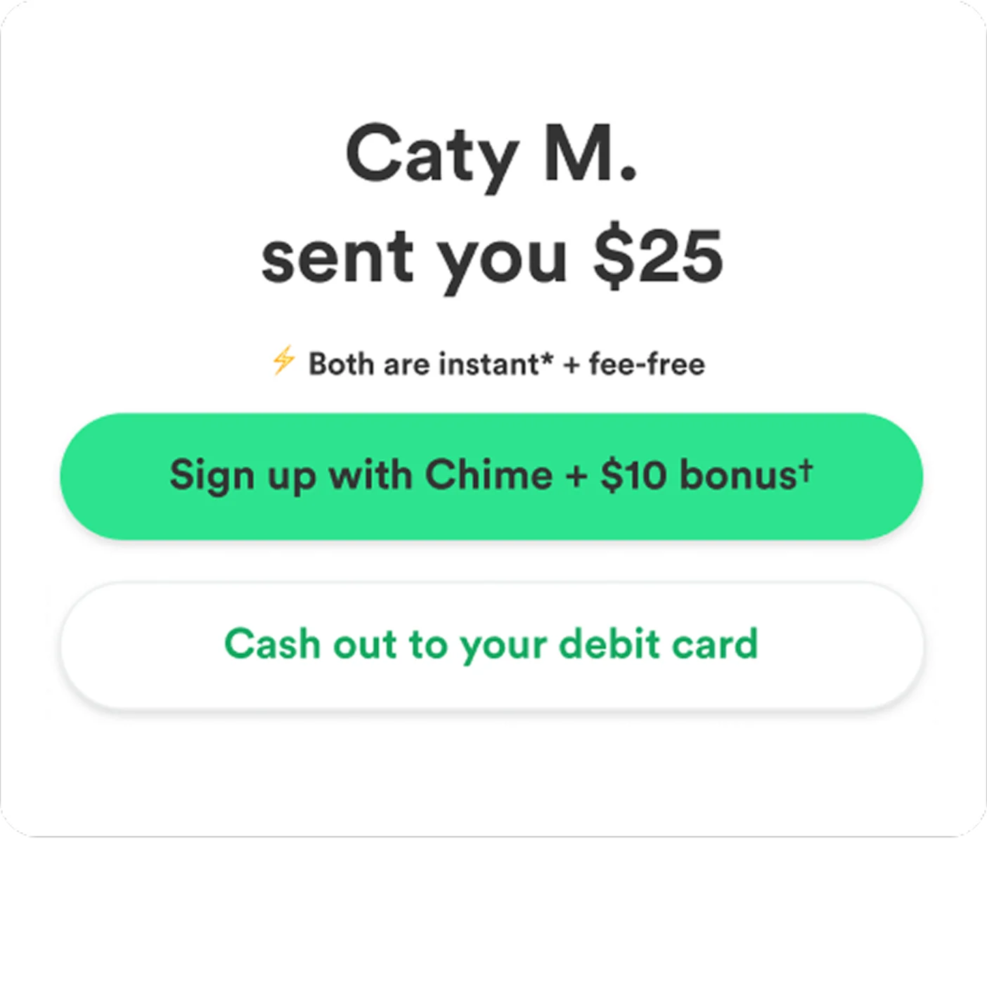 Caty M. sent you $25.
