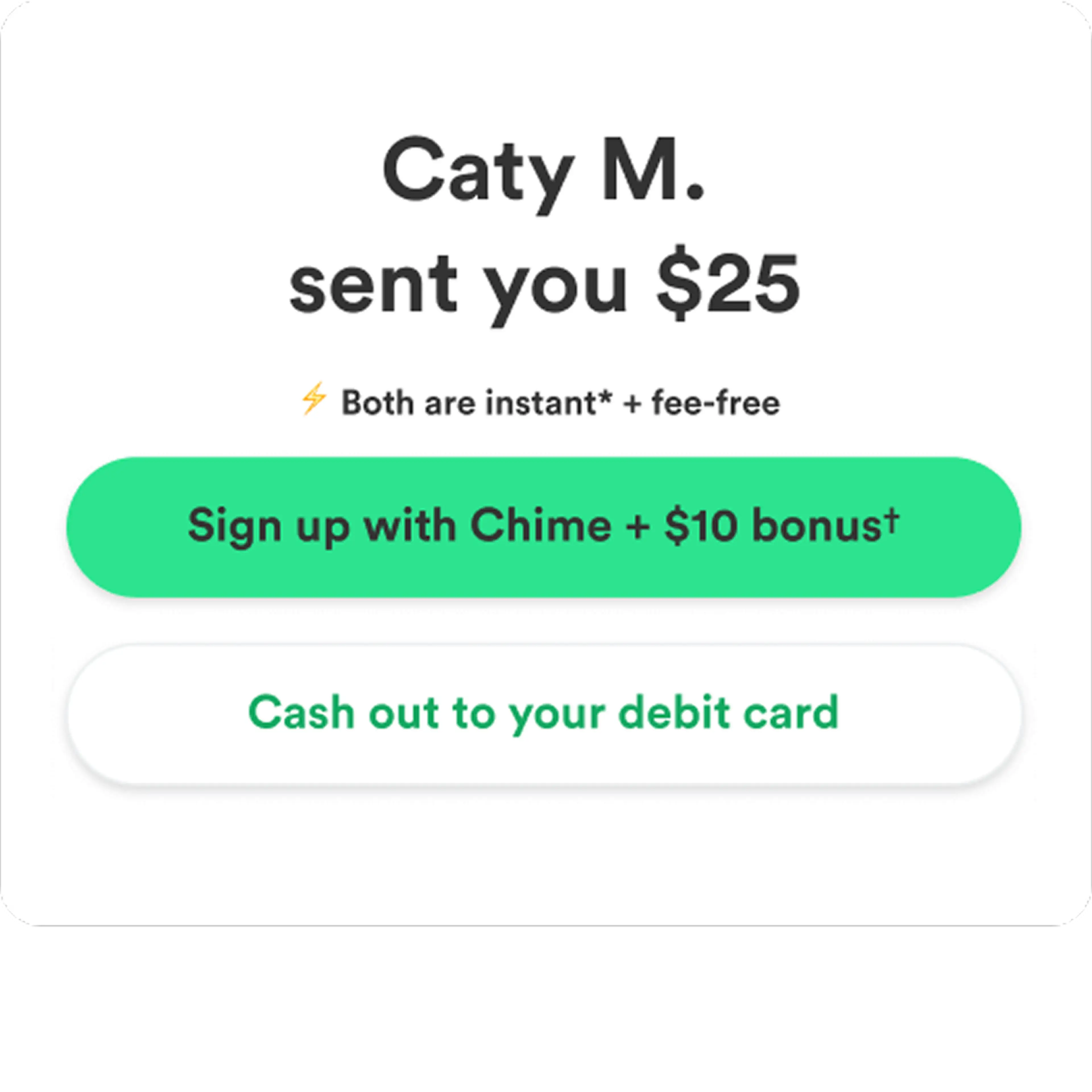 Caty M. sent you $25.