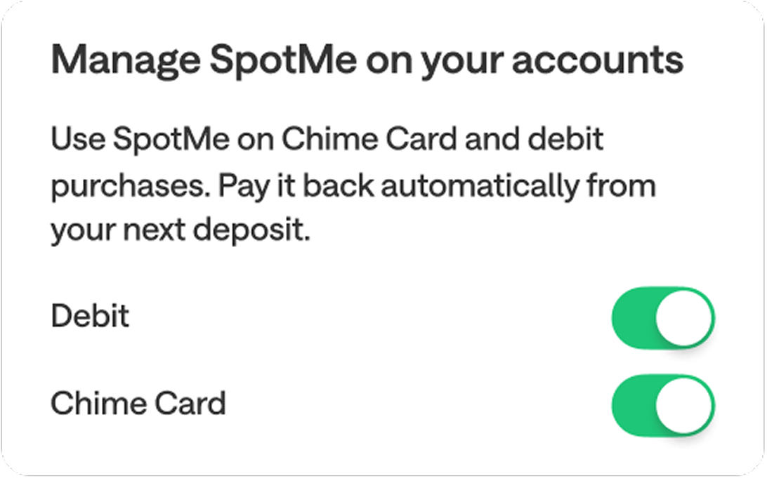 Manage Spotme on your accounts