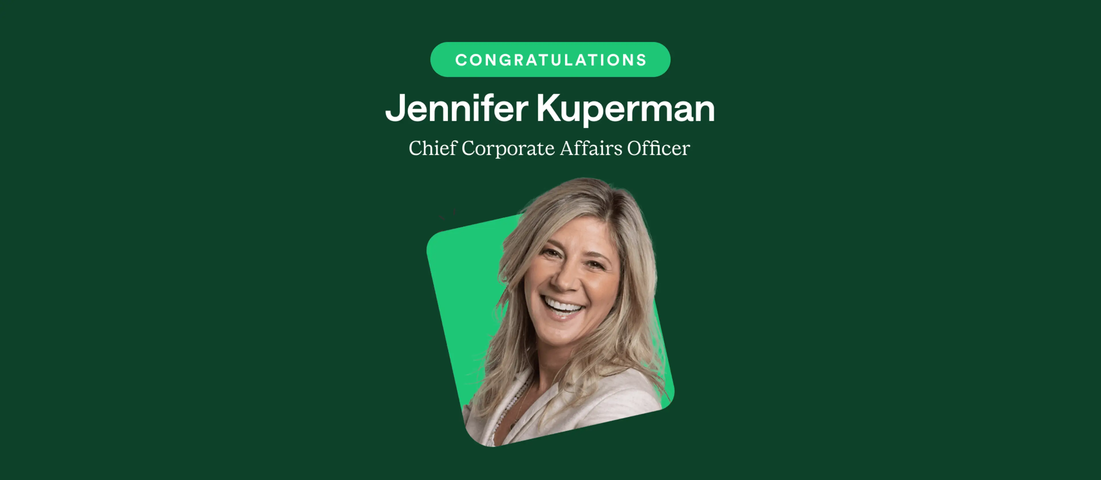 Chime promotes Jennifer Kuperman to Chief Corporate Affairs Officer