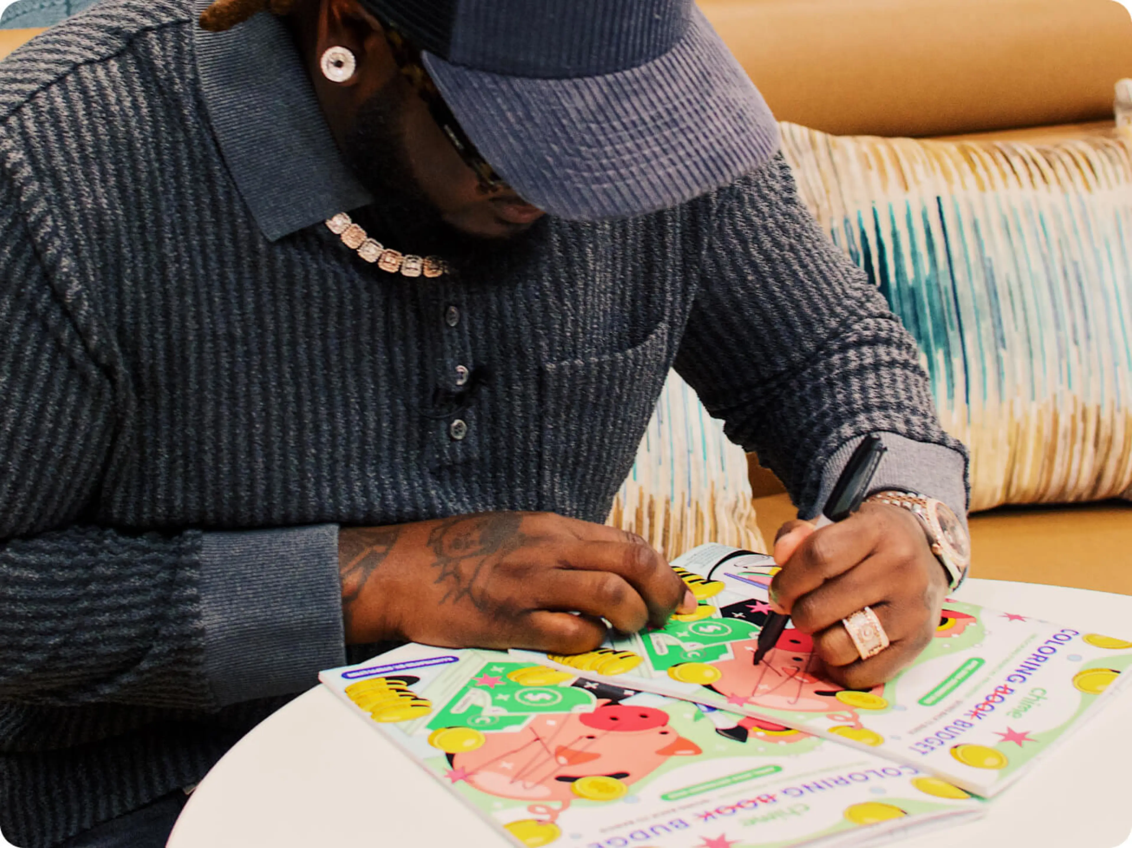 Financial Progress Month with T-Pain Signing Autographs