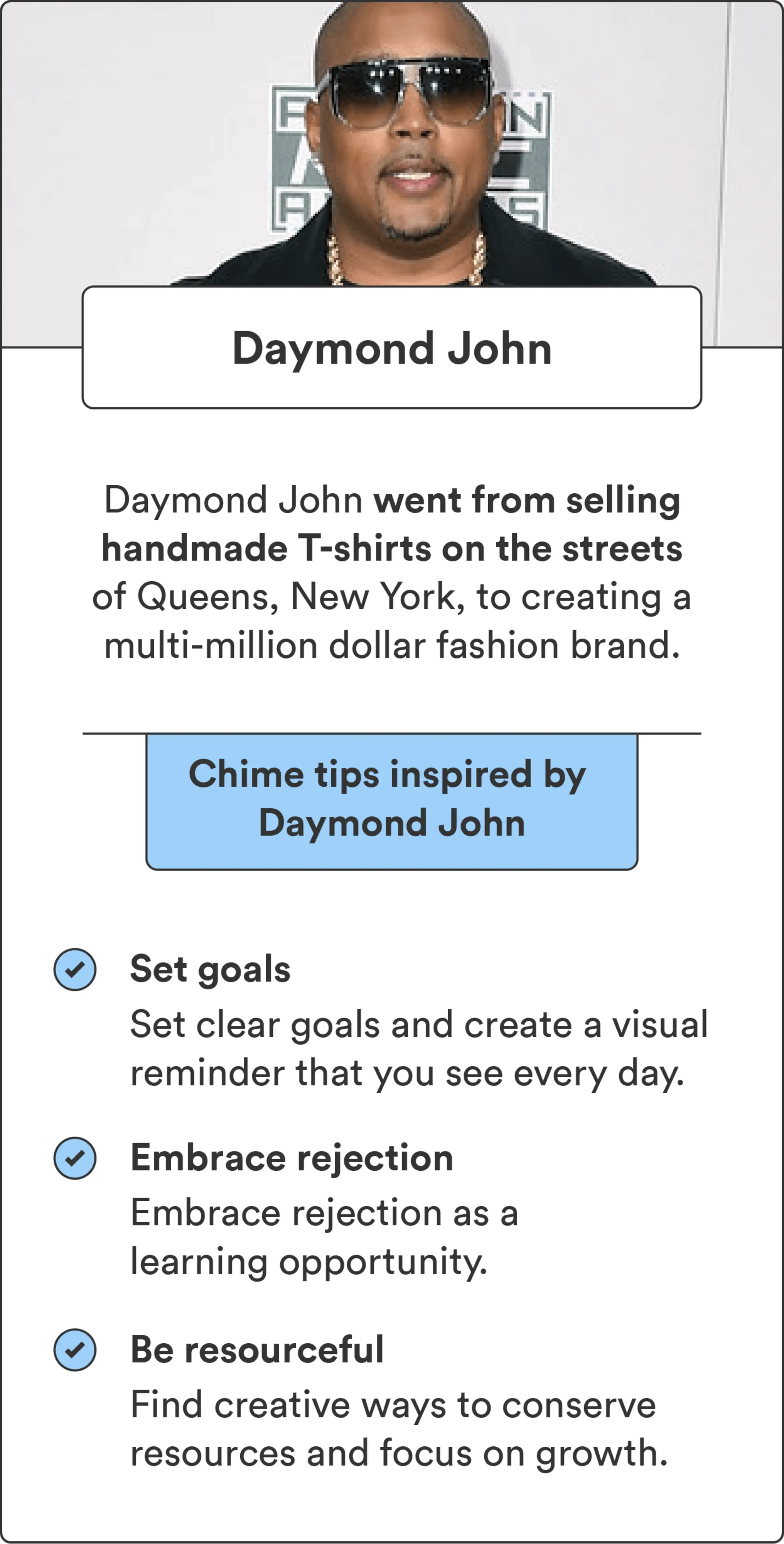 A photo of the successful investor Daymond John accompanies a summary of how he built generational wealth and tips for how others can do the same.