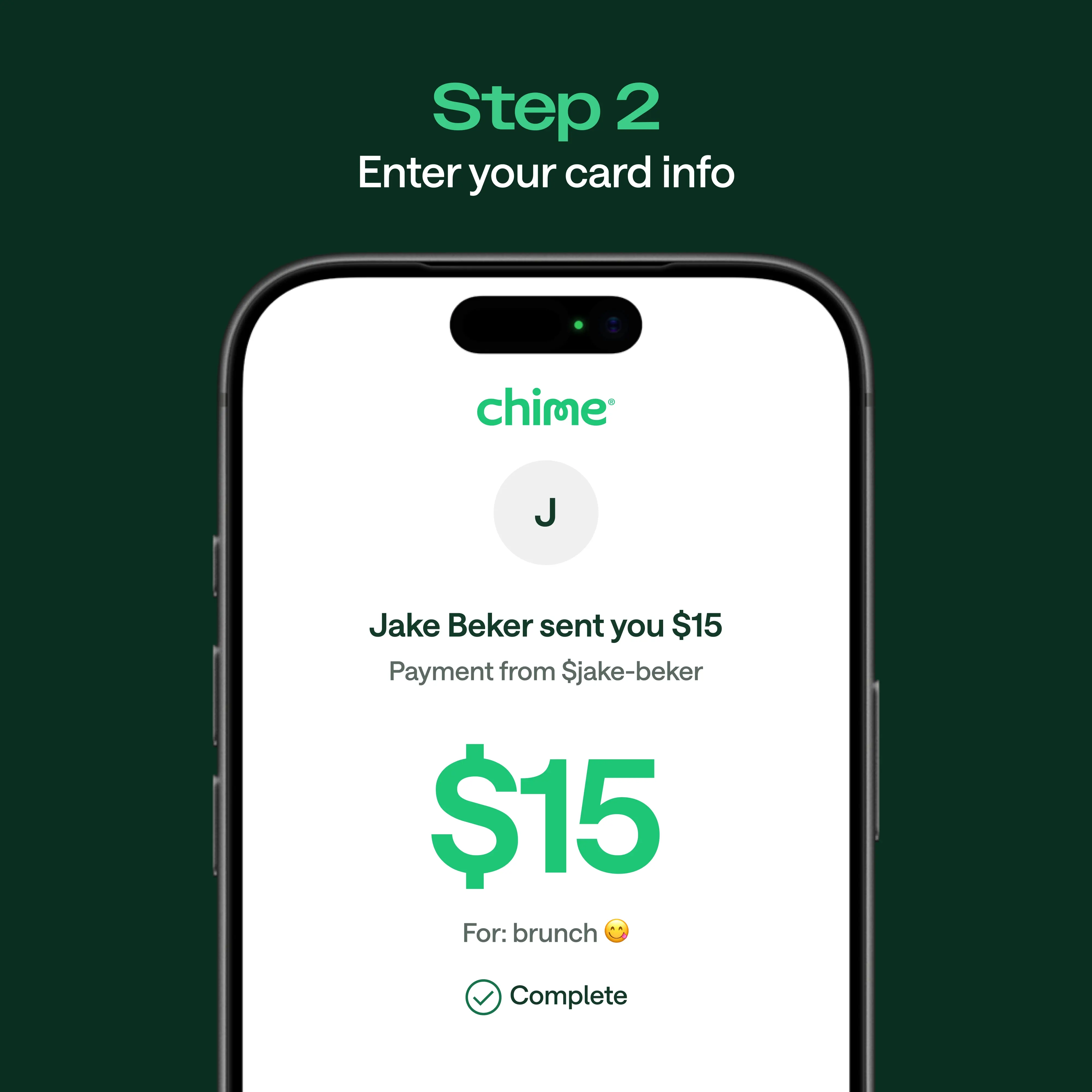 Step 2 - Enter your card info