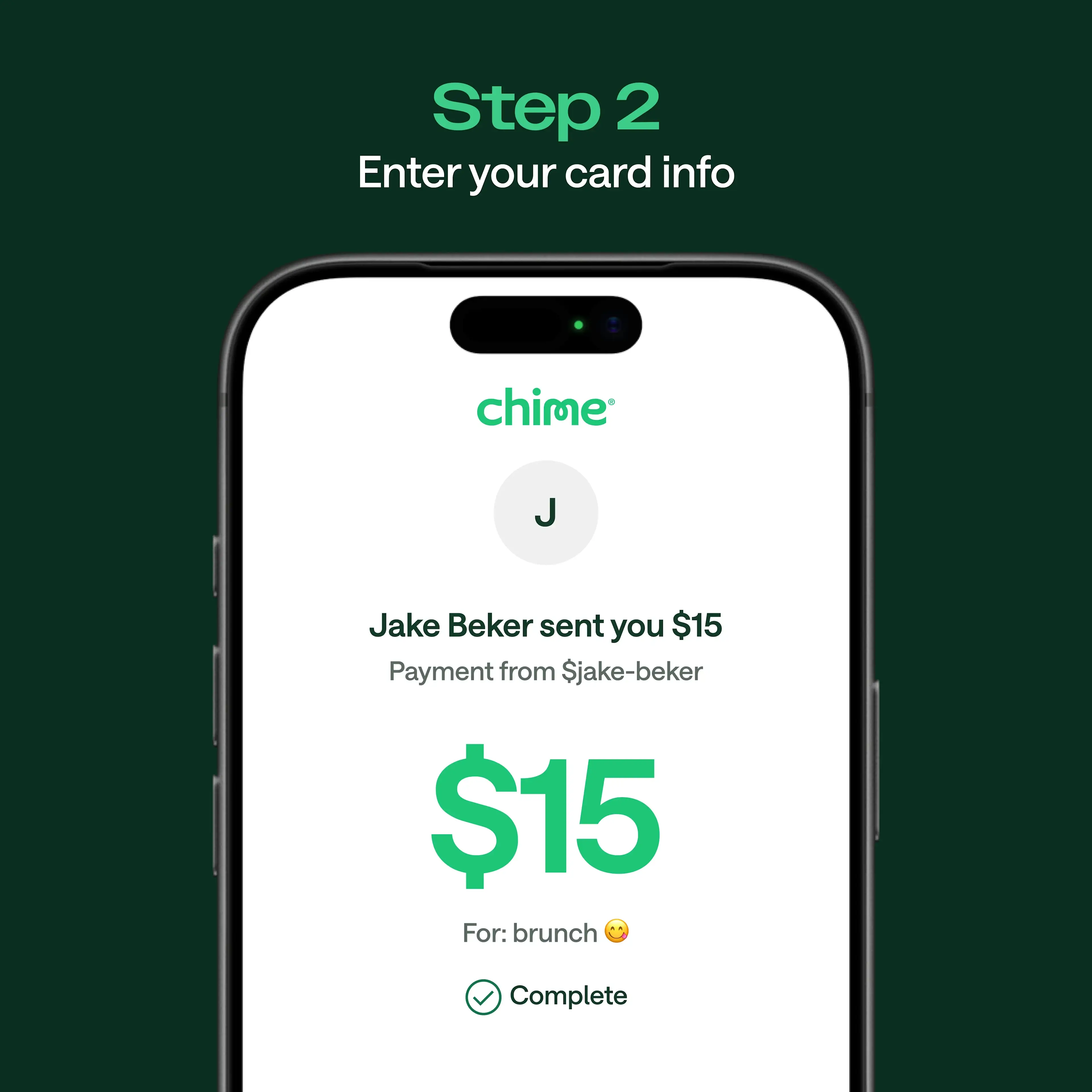 Step 2 - Enter your card info