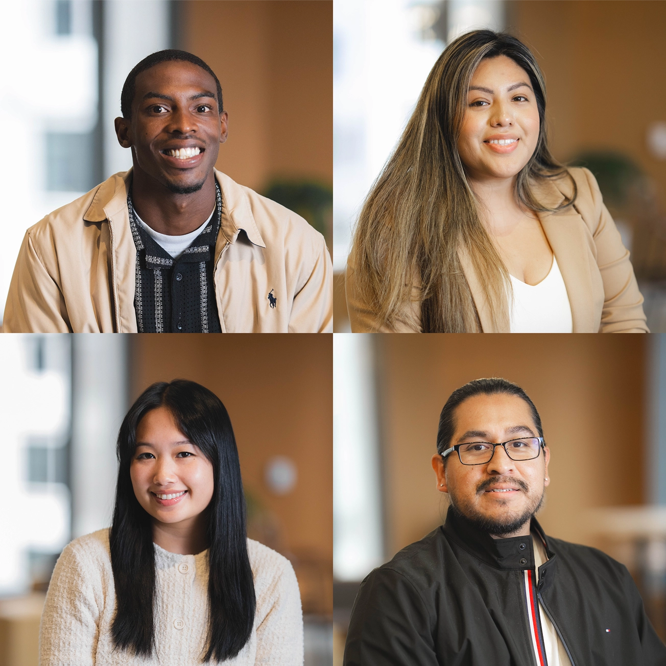 A headshot picture grid of four scholars. 