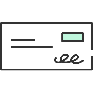 Illustration of a check.