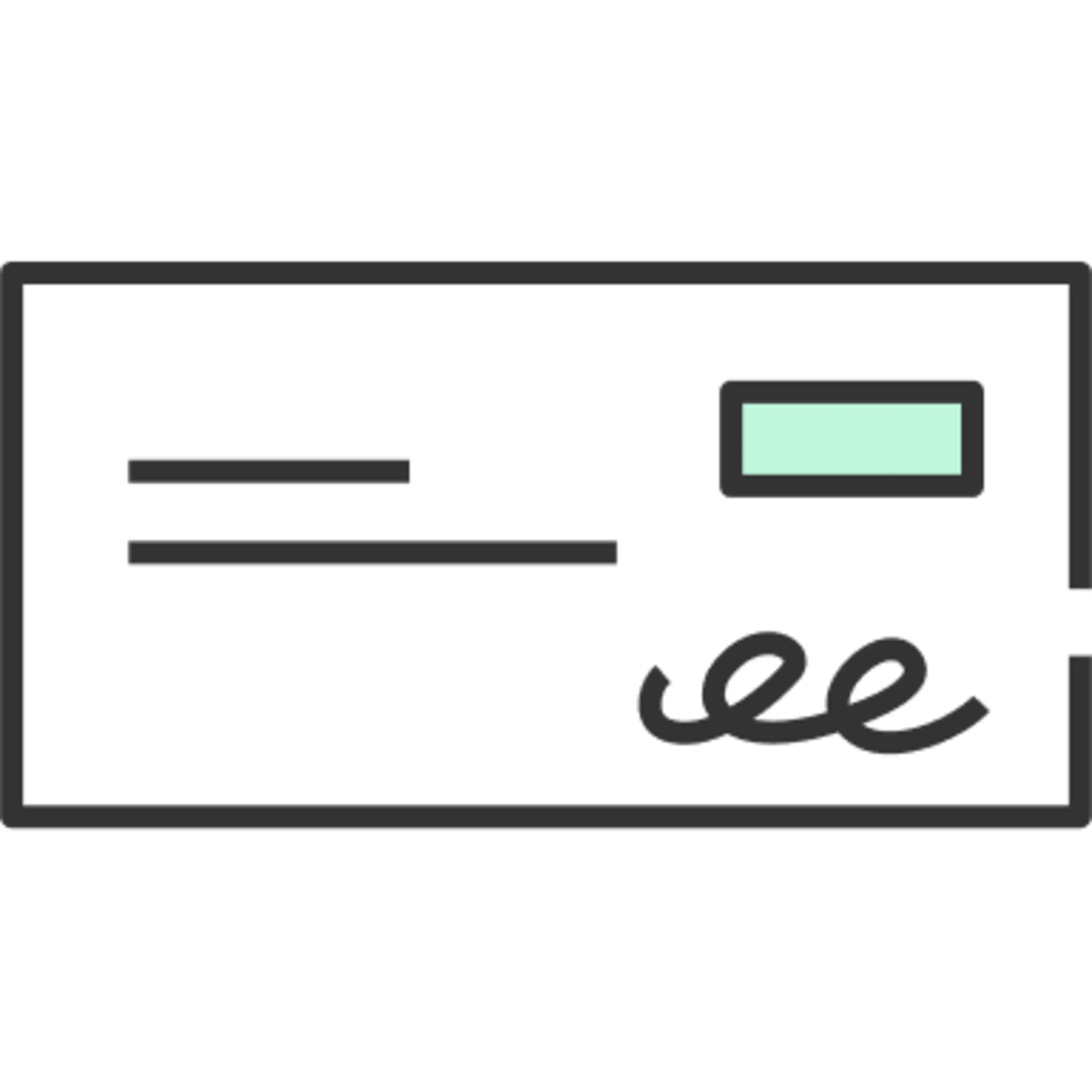Illustration of a check.