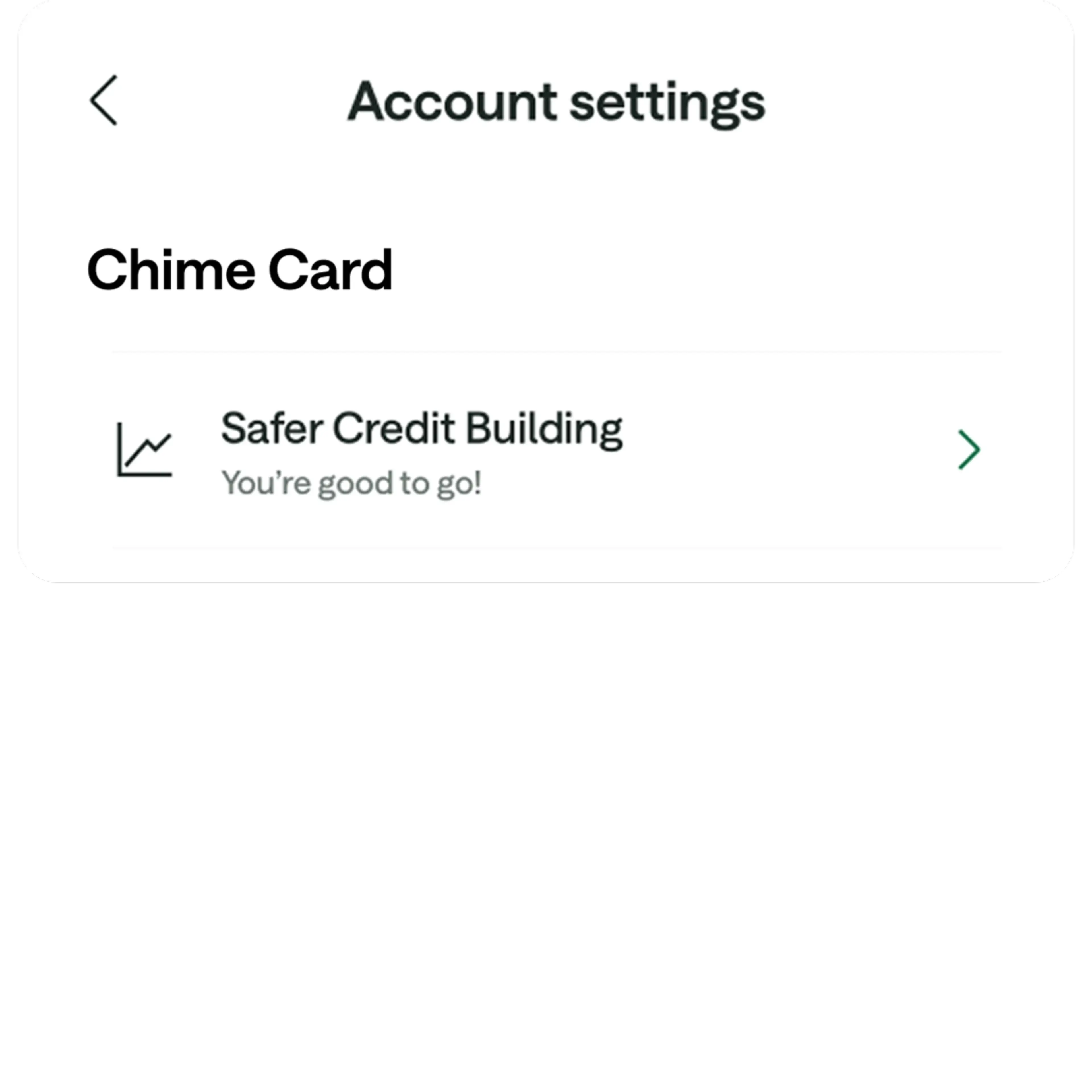 Chime Account Settings