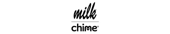 Milk logo and Chime logo.