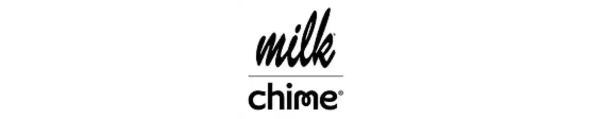 Milk logo and Chime logo.