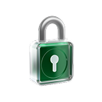 A green padlock icon with a silver shackle, symbolizing security or a locked/protected state.