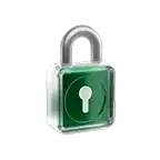A green padlock icon with a silver shackle, symbolizing security or a locked/protected state.
