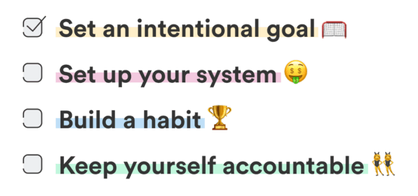 savings streak checklist