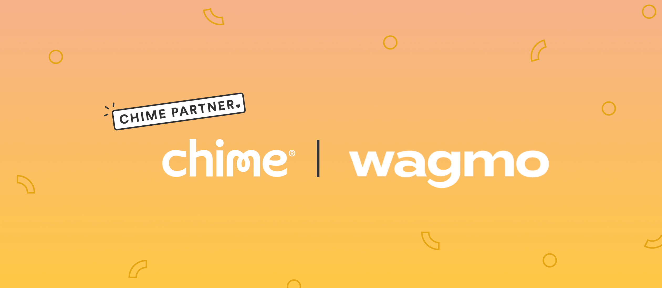 chime logo, wagmo logo, chime partner