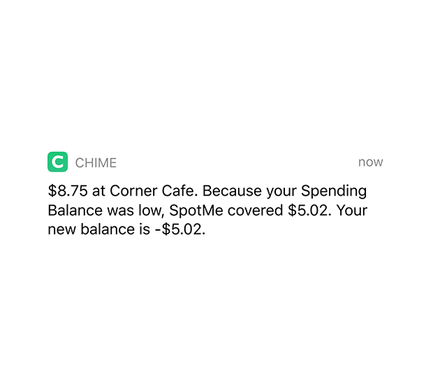 can you send money from spotme on chime