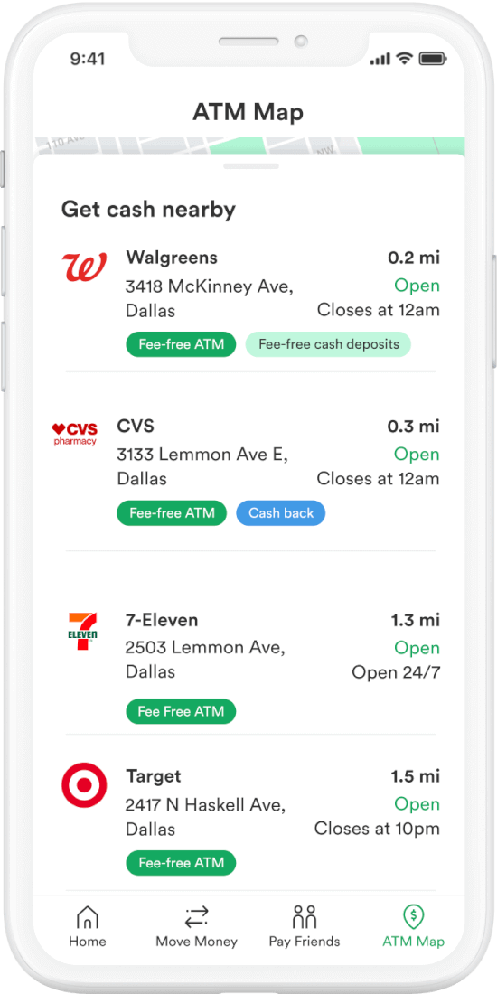 chime atm map - atm locator in the Chime app