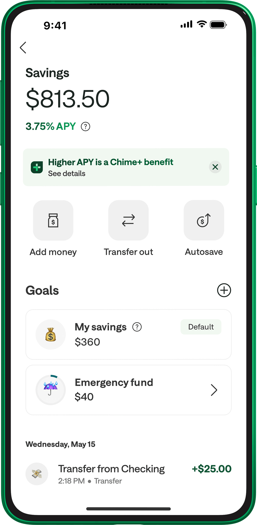 Savings Goals
