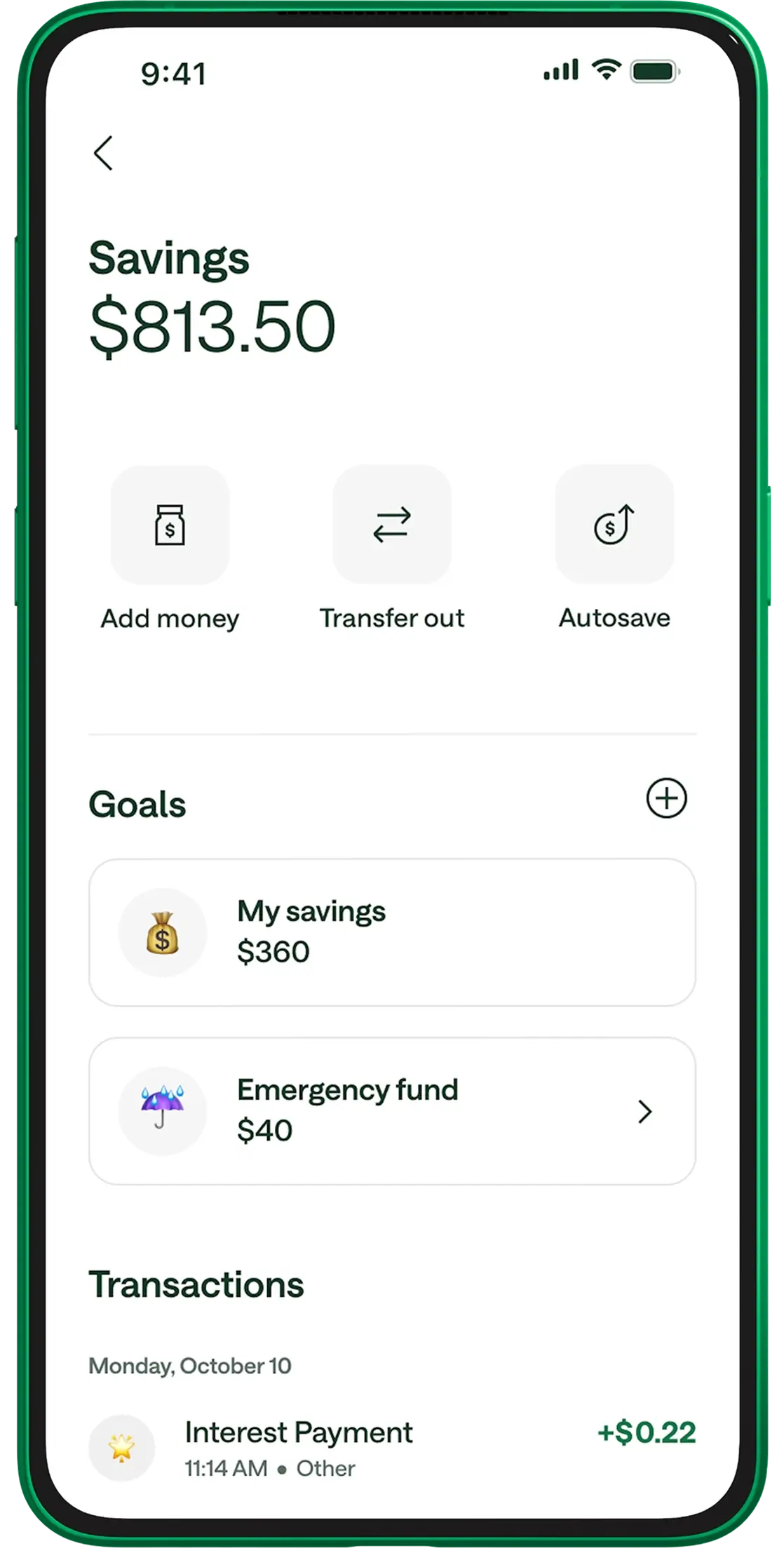 Savings Transactions