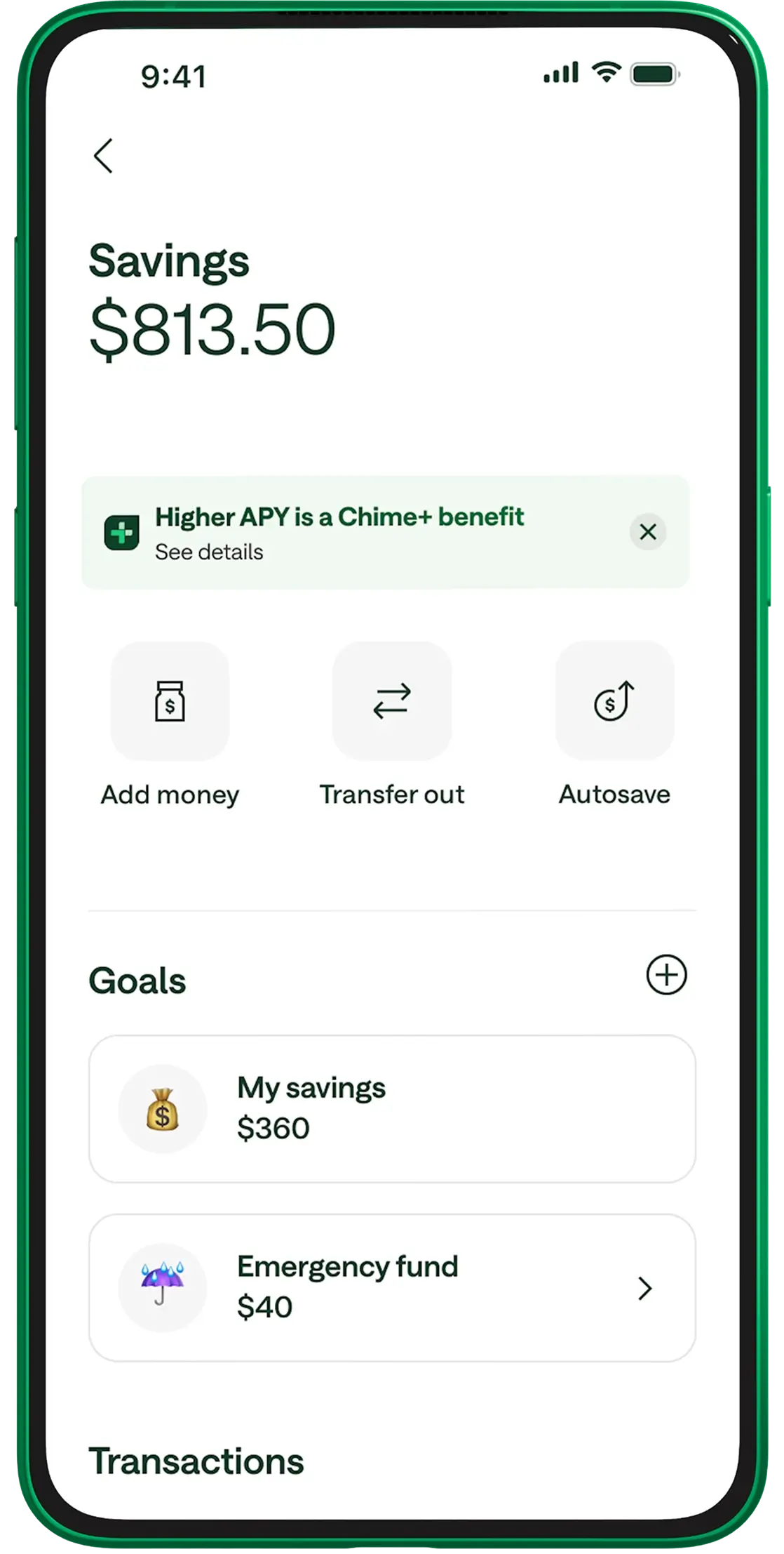 Savings Transactions